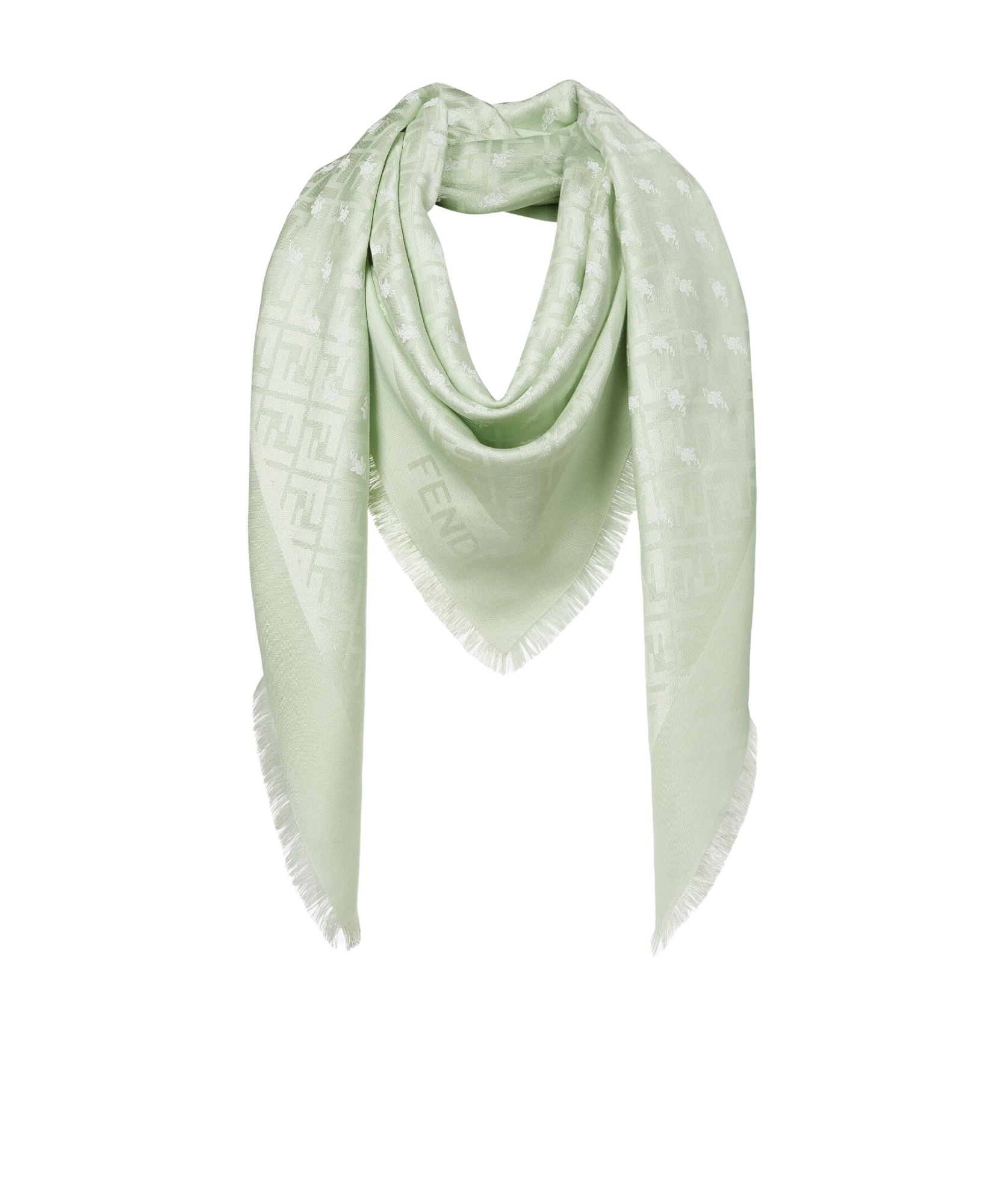 Fendi Ff Shawl In Green