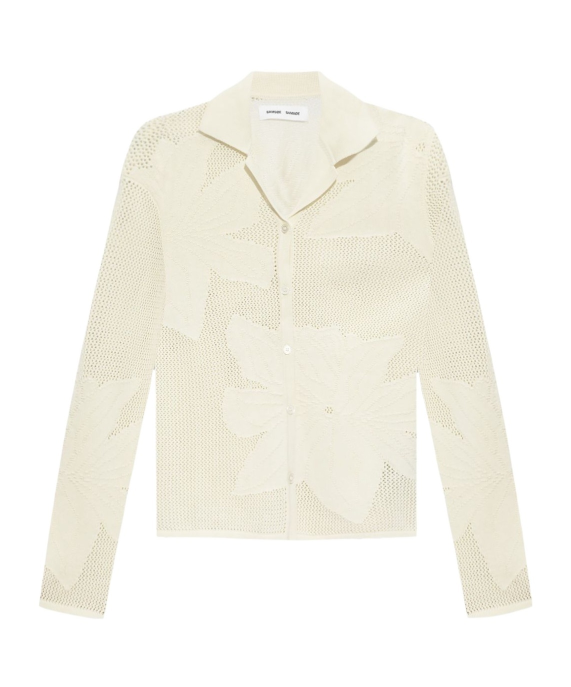 Samsoe & Samsoe Floral Jacquard Shirt In White