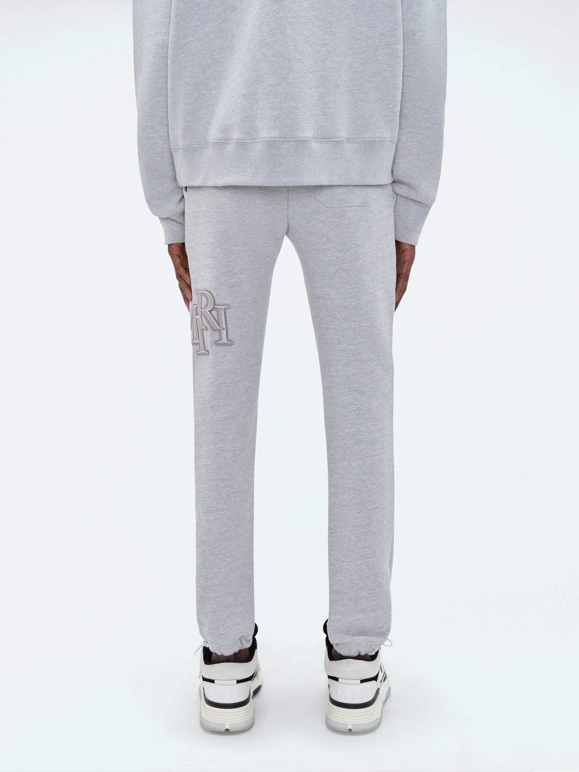 Amiri Logo Embroidered Sweatpants In Gray