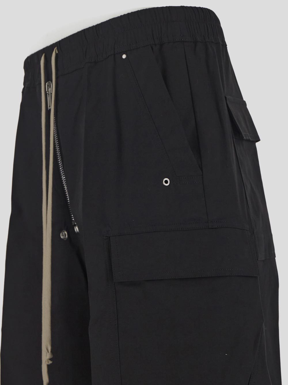 Rick Owens Belas Cotton Cargo Pants In Black