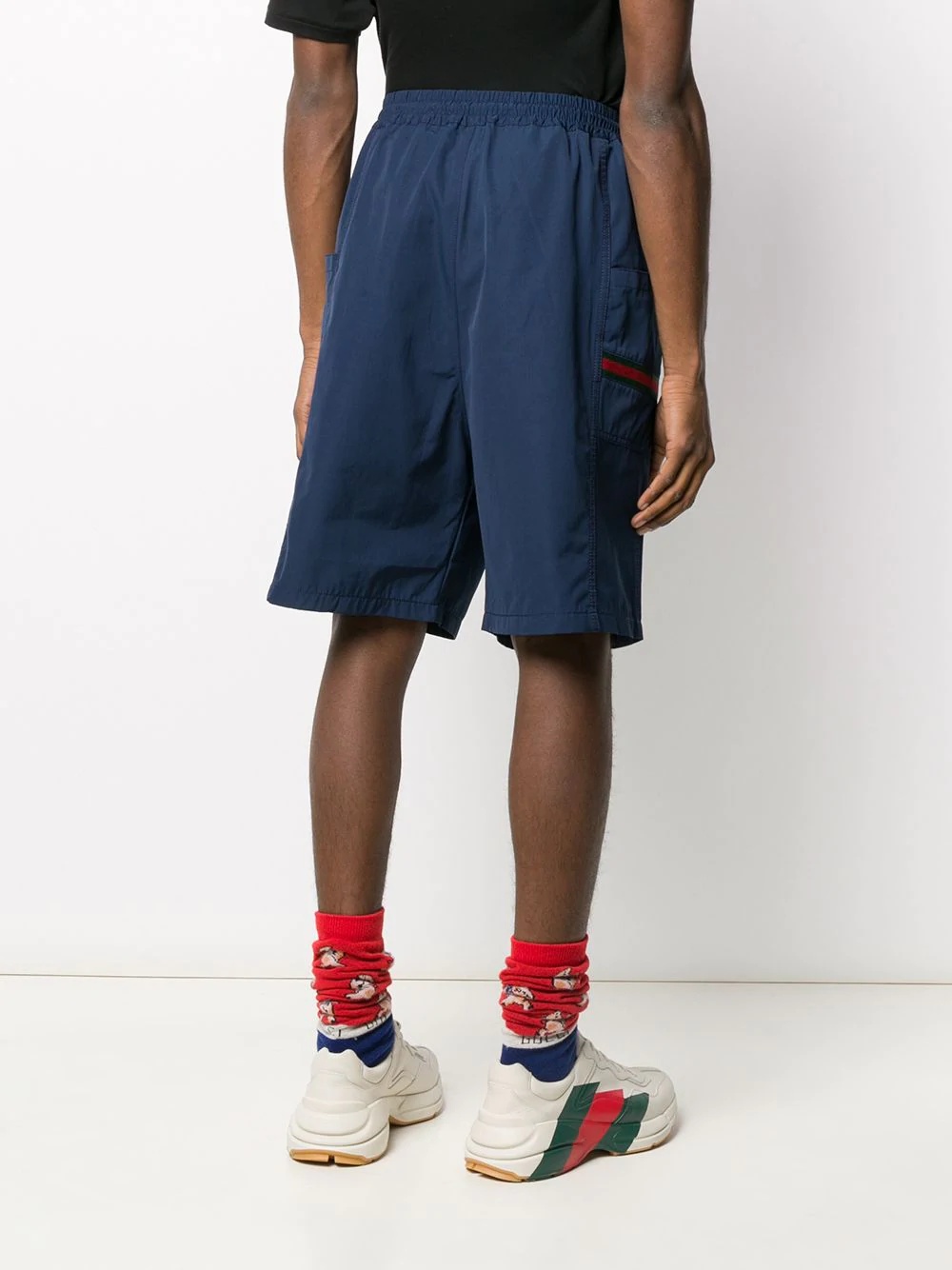 Gucci Solid Color Casual Shorts Dark Blue