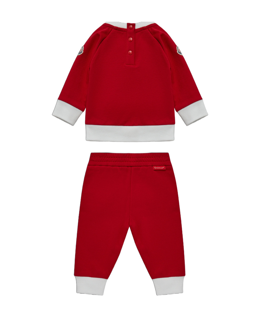 Moncler Polar Bear Pattern Printing Two-piece Set In Red