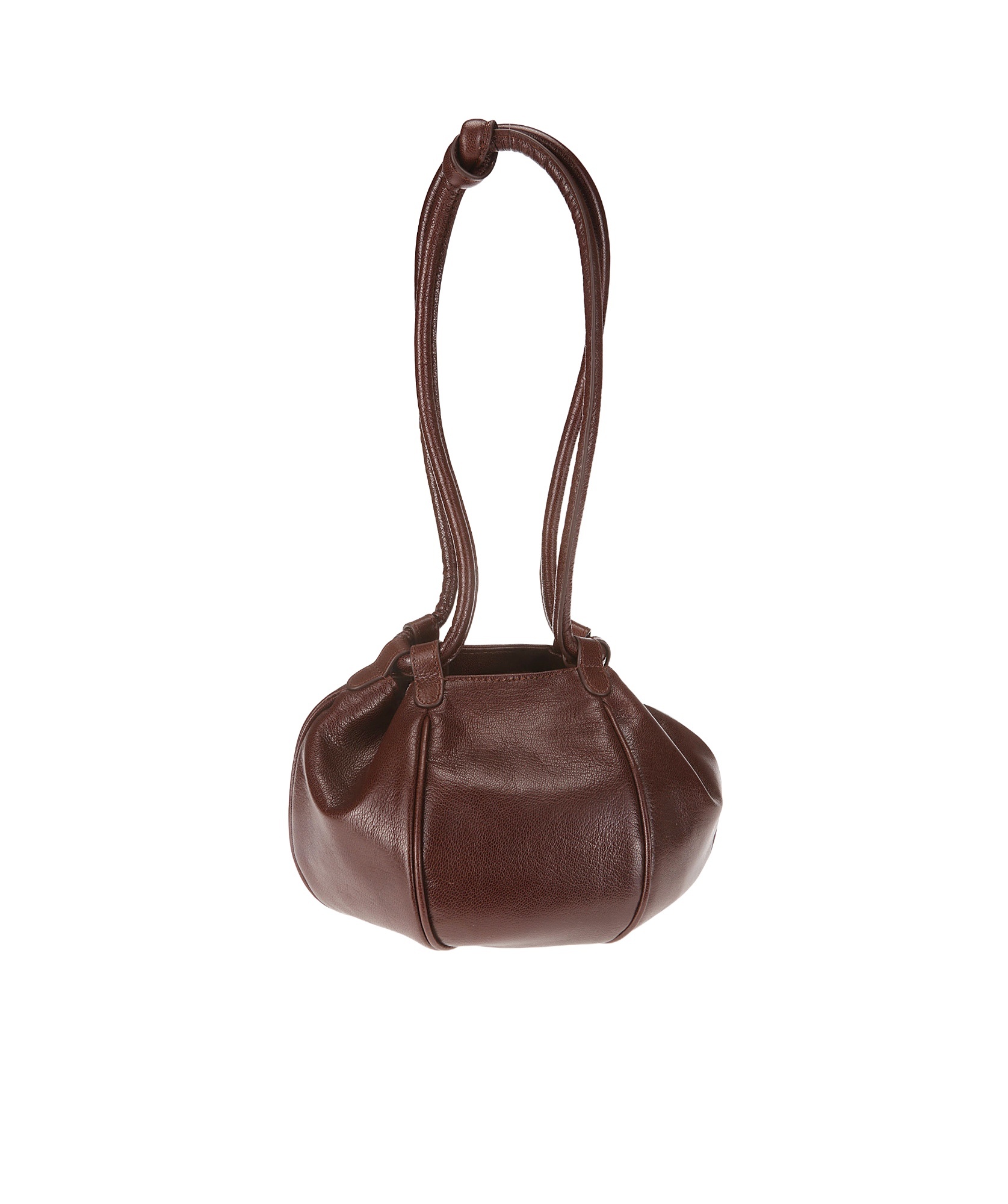 Hereu Magnetic Buckle Shoulder Bag In Brown