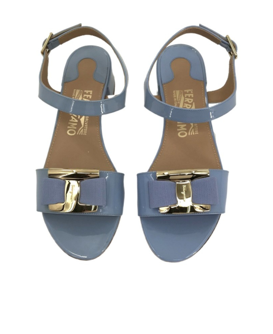 Ferragamo Logo High-heeled Sandals In Brown