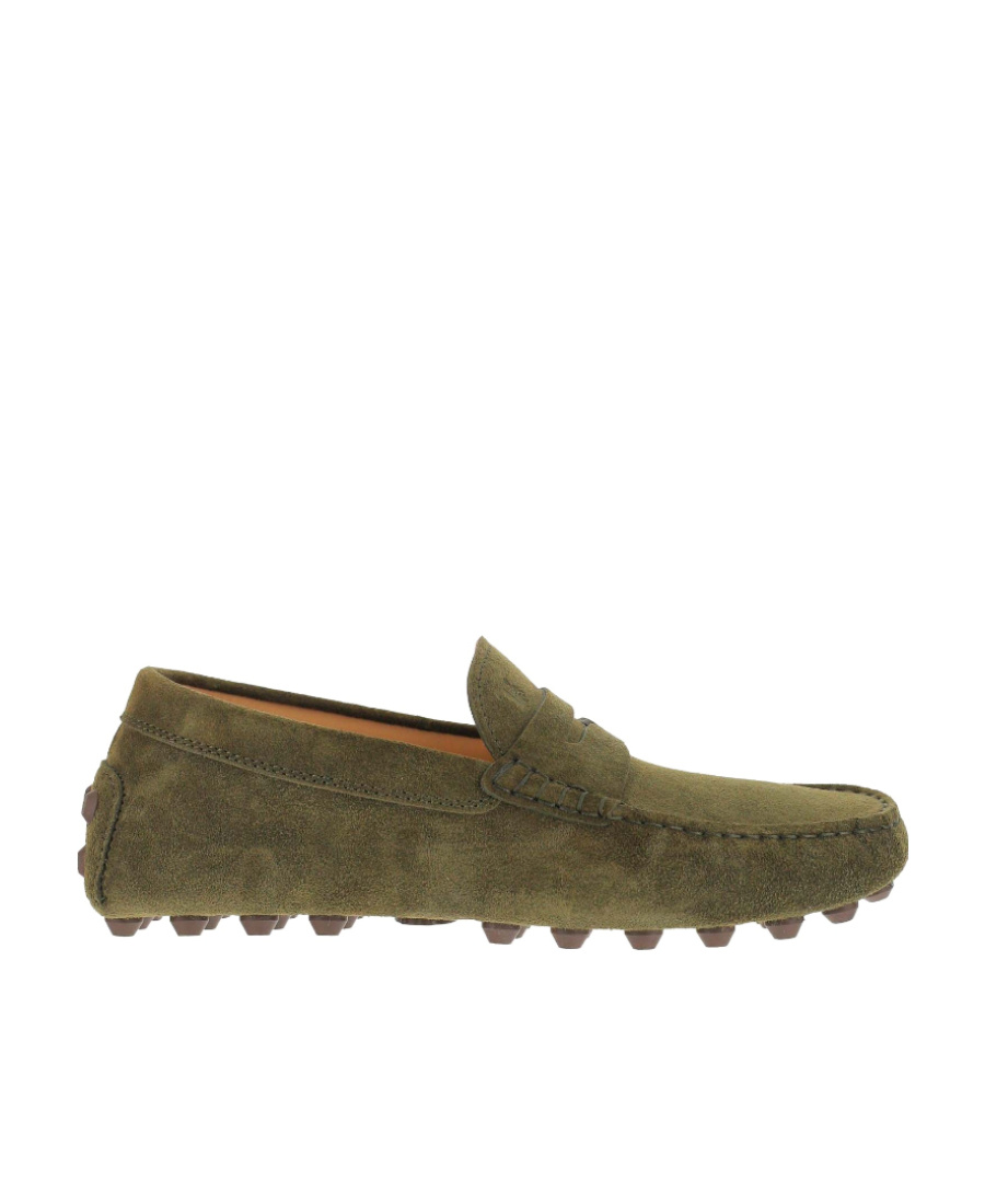 Tod's Gommino Suede Driving Loafers In Green