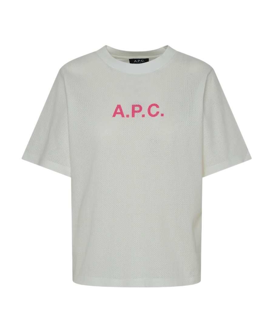 Apc A.p.c. Mae T-shirt In White Cotton In Gray
