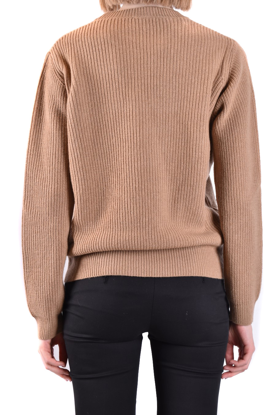 Shop Pinko Round Neck Logo Sweater In Nude