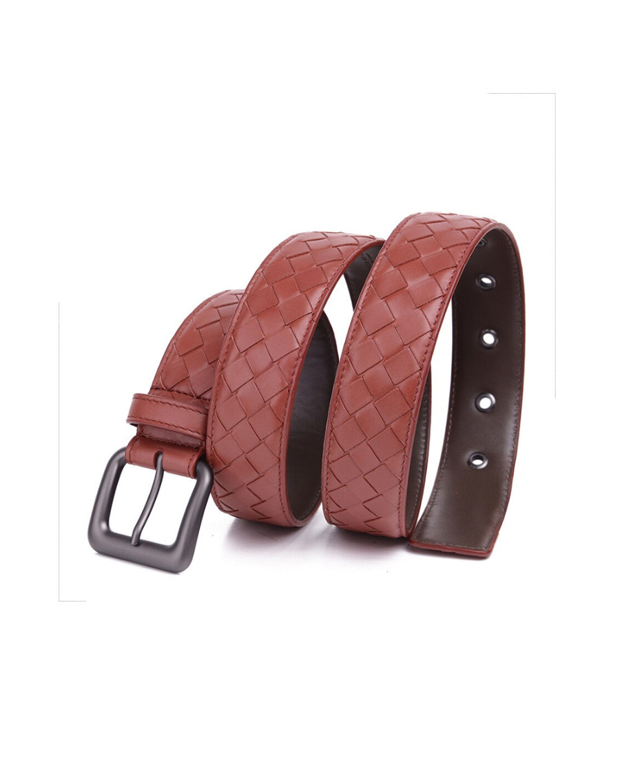 Bottega Veneta Weave A Belt In Brown