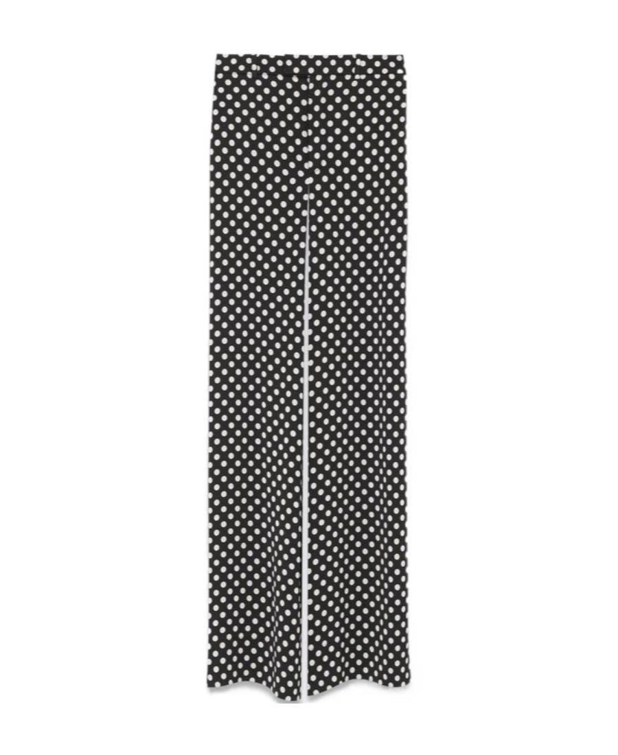 Saint Laurent Silk Trousers In Black