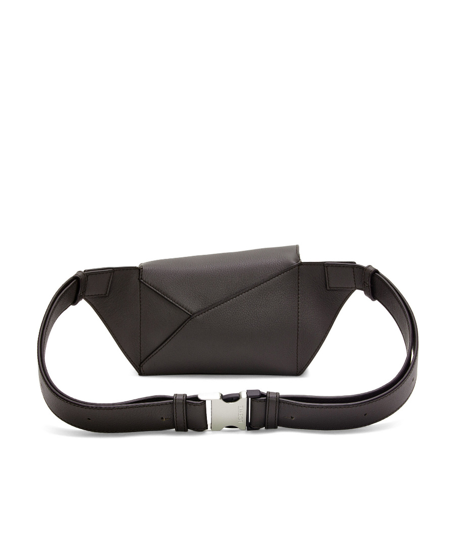 Loewe Small Leather Puzzle Belt Bag In Gray