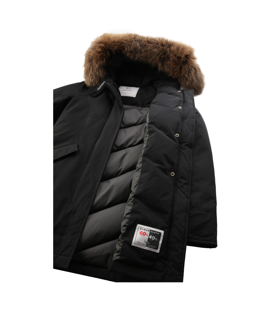 WOOLRICH DETACHABLE WOOL COLLAR PARKER COAT