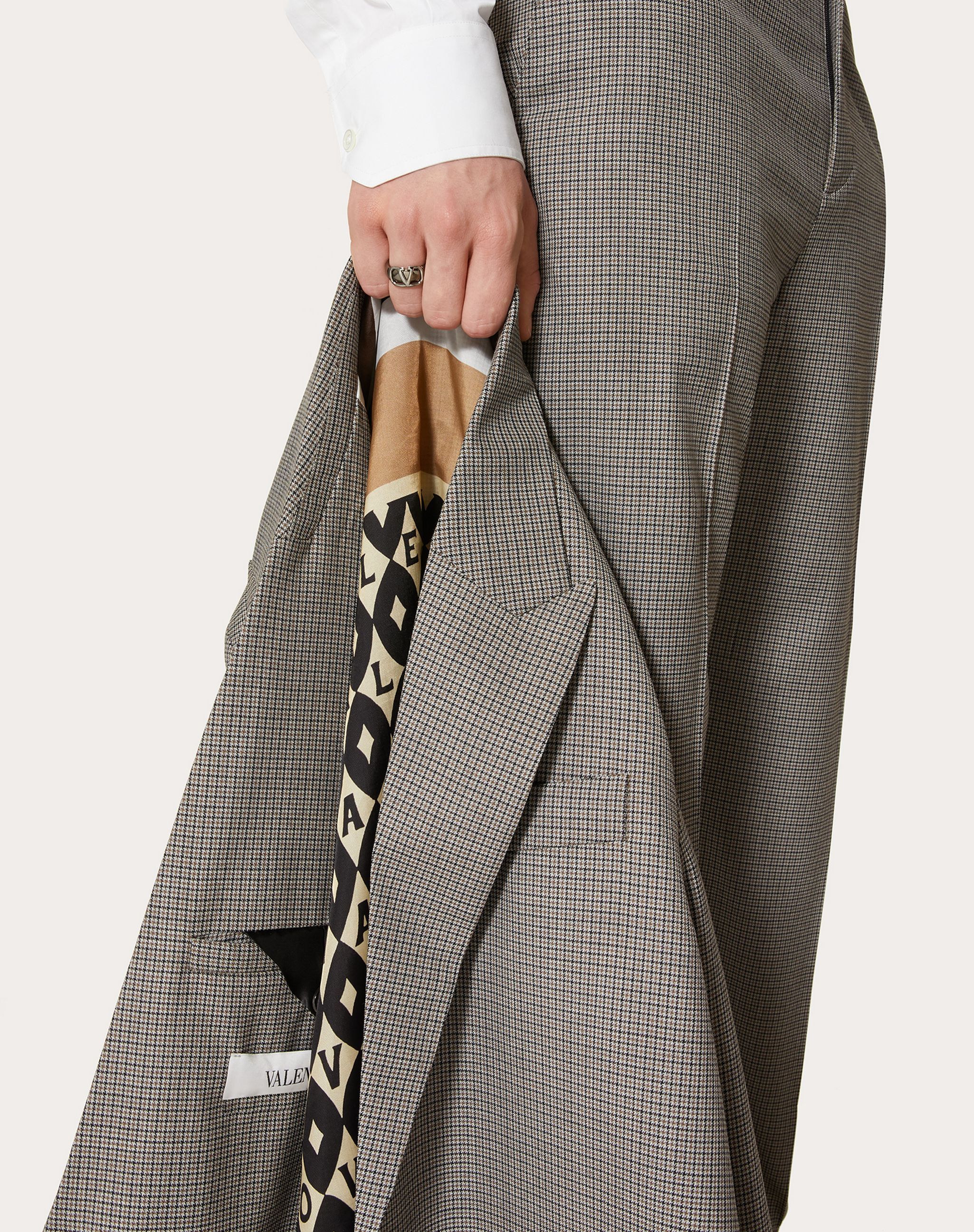 Valentino Peak-lapel Single-breasted Blazer In Gray