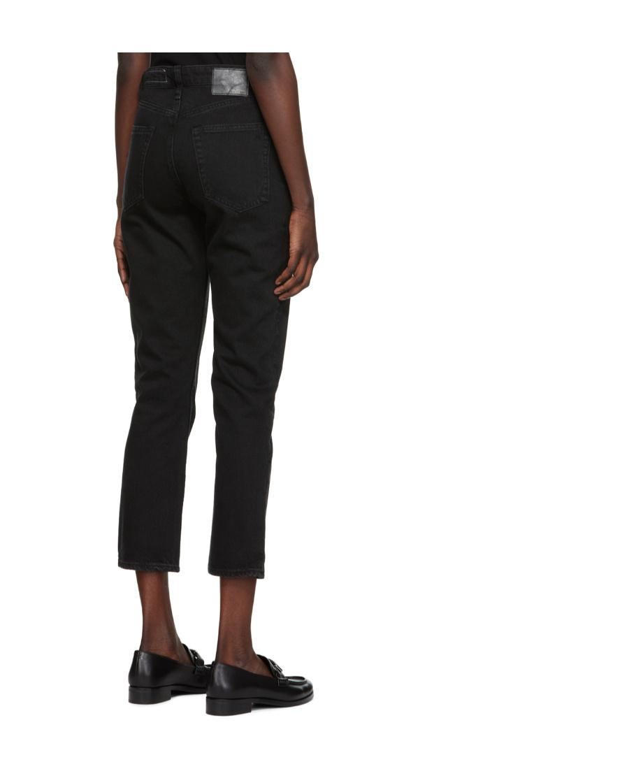 Rag & Bone Tapered Cotton Jeans In Black