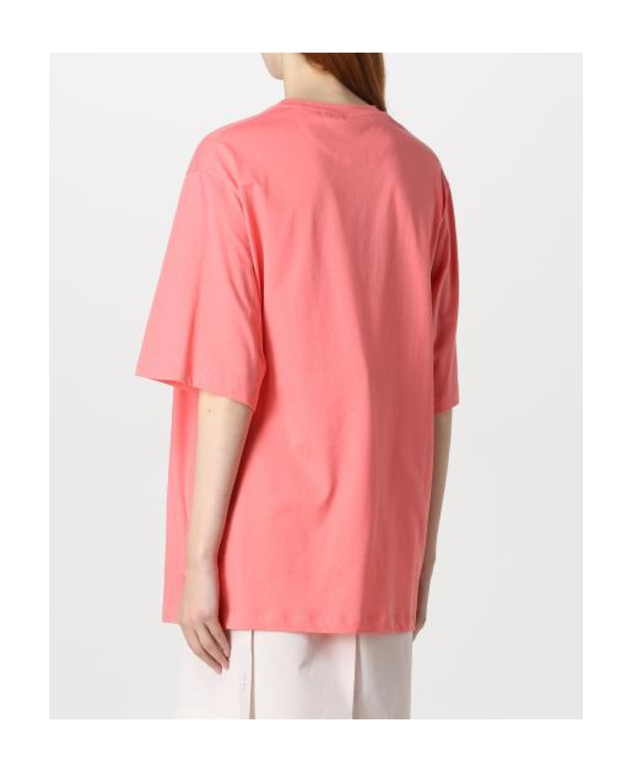 Fendi Short T-shirt With Round Neck And Short Sleeves In Pink