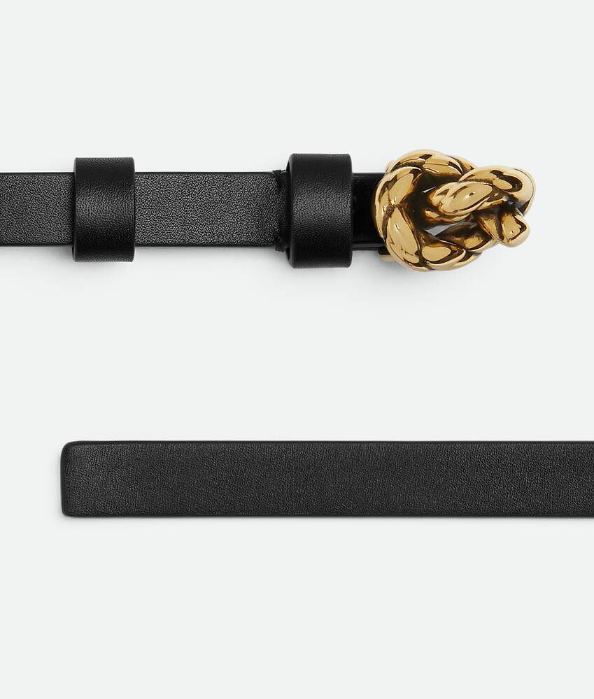 Bottega Veneta Knot Belt In Black