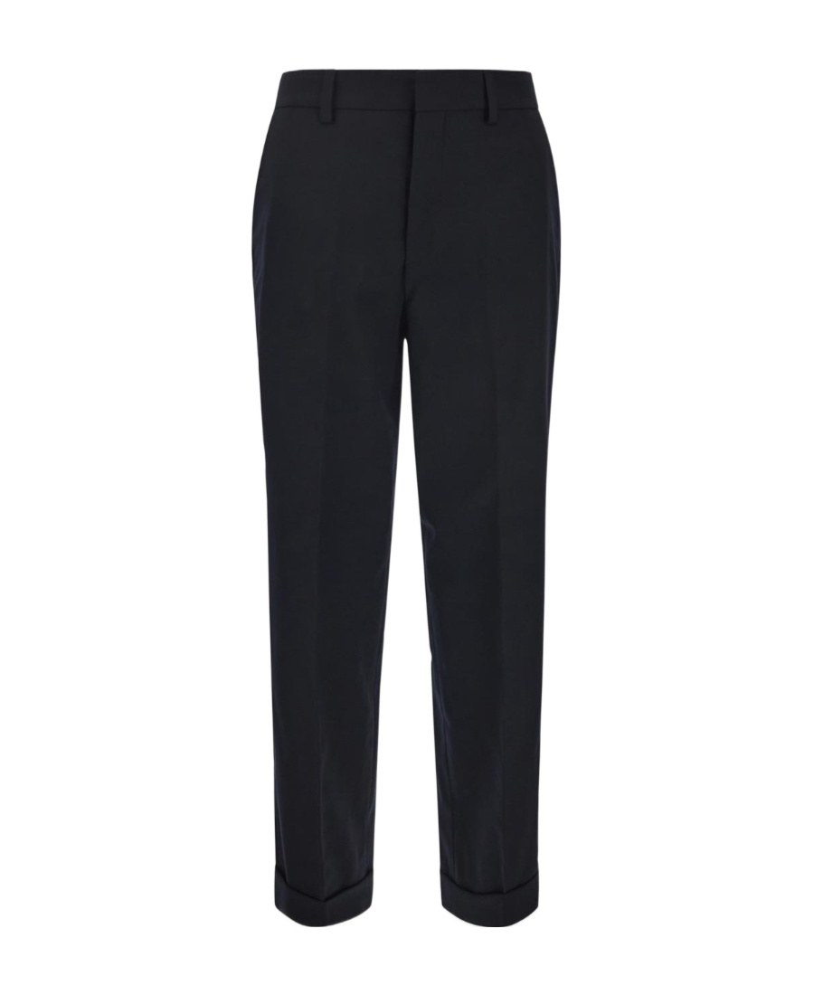 CLOSED STRAIGHT-LEG VIRGIN-WOOL TROUSERS 