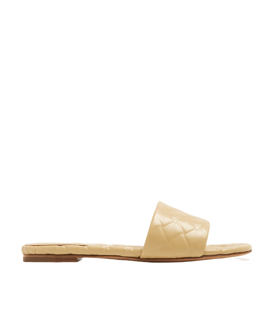 Bottega Veneta Amy Flat Mules In Nude