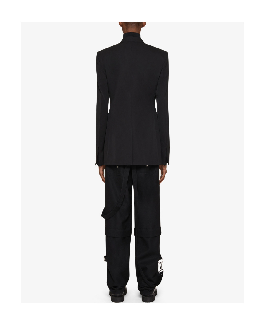 Givenchy Lapel Wool Suit Jacket In Black