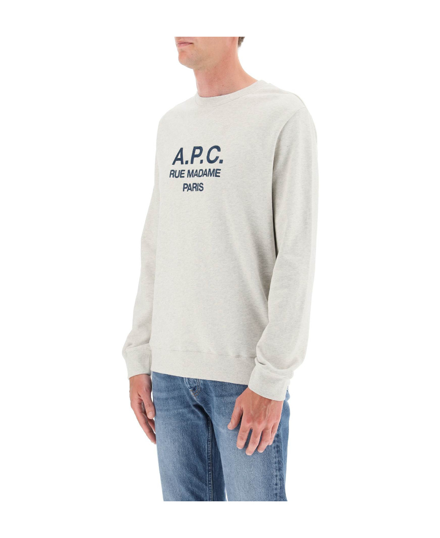Apc Grey Rufus Sweatshirt In White