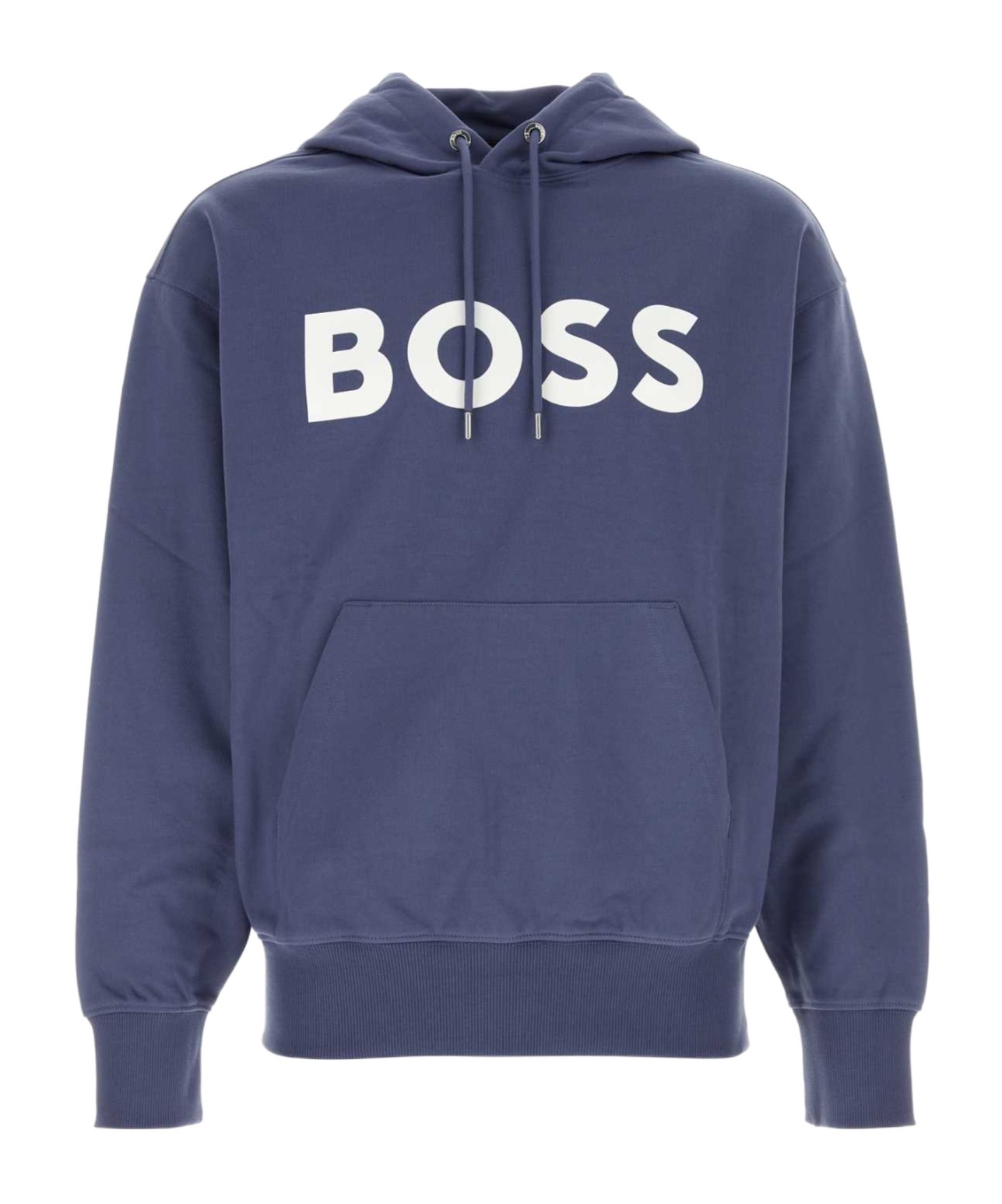 Shop Hugo Boss Logo-print Hoodie In Blue