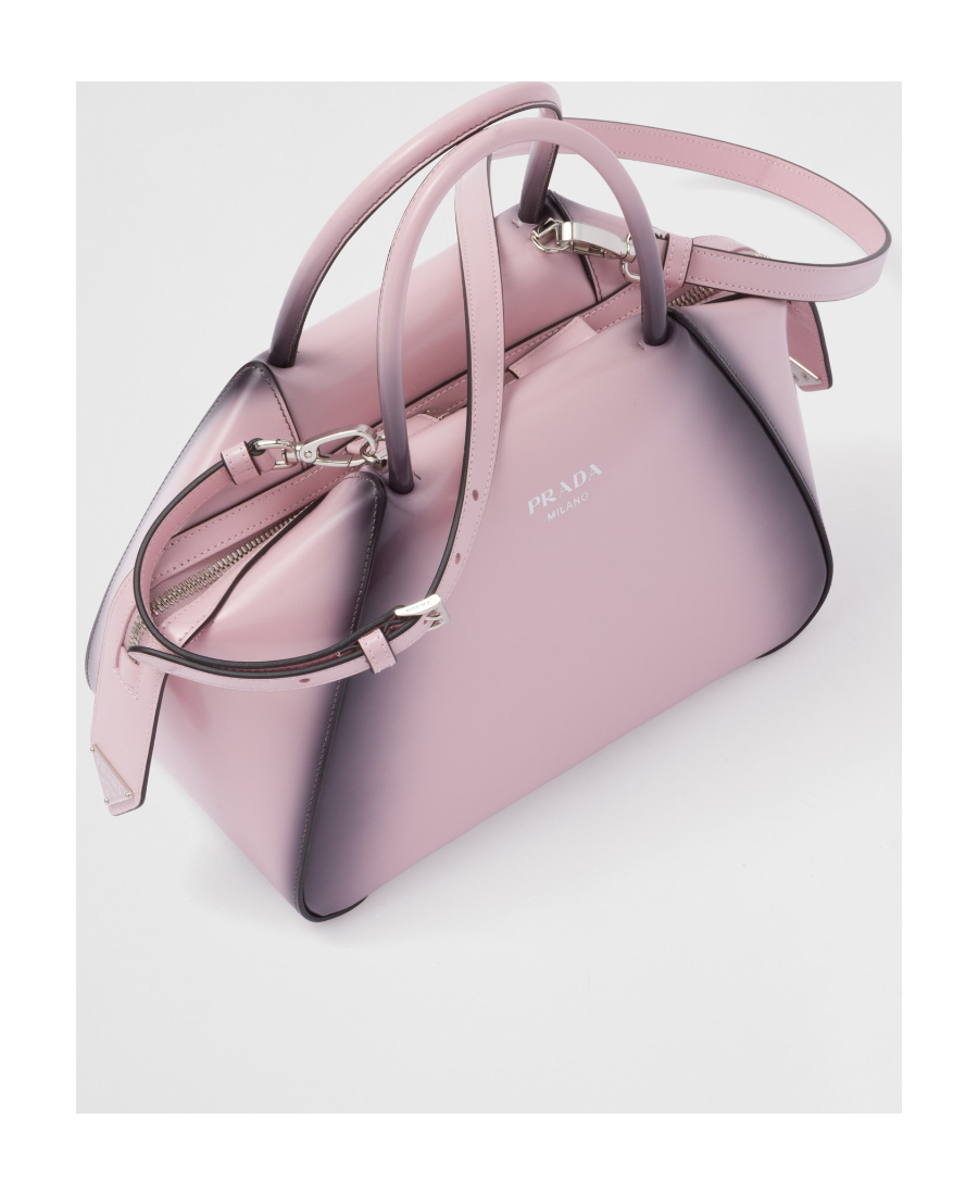 Prada Small Brushed Tote Bag In Pink