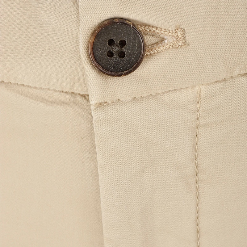 Zegna Wool Chino Pants Featuring Pockets In Nude