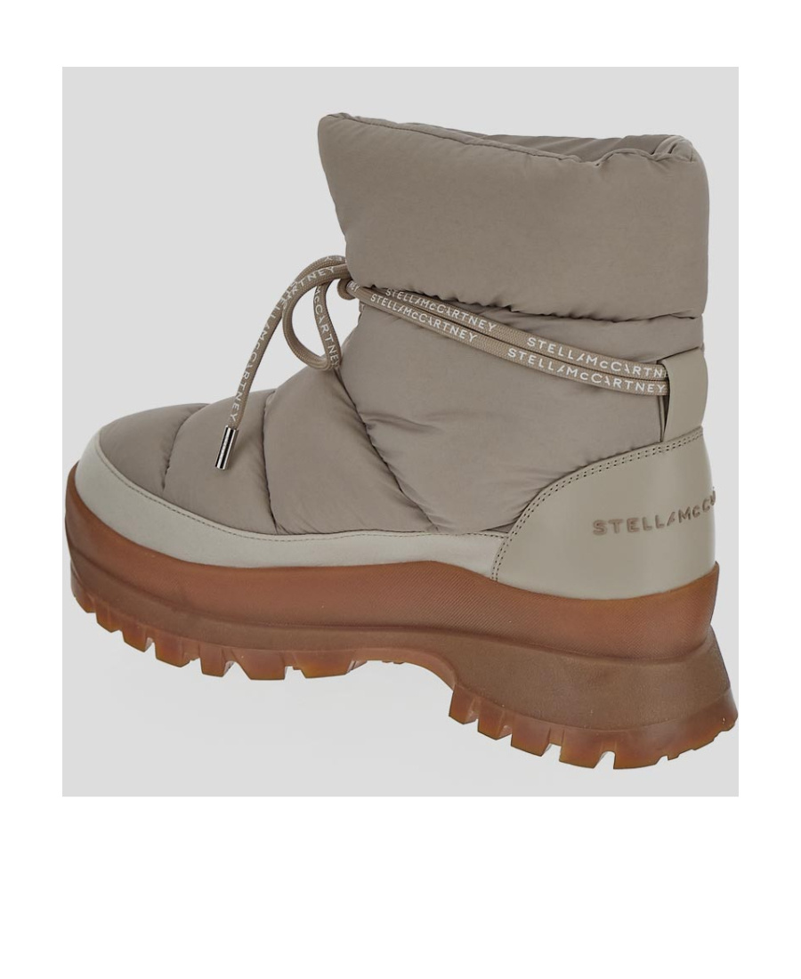 Stella Mccartney Round Toe Puffy Trace Boots In Gray