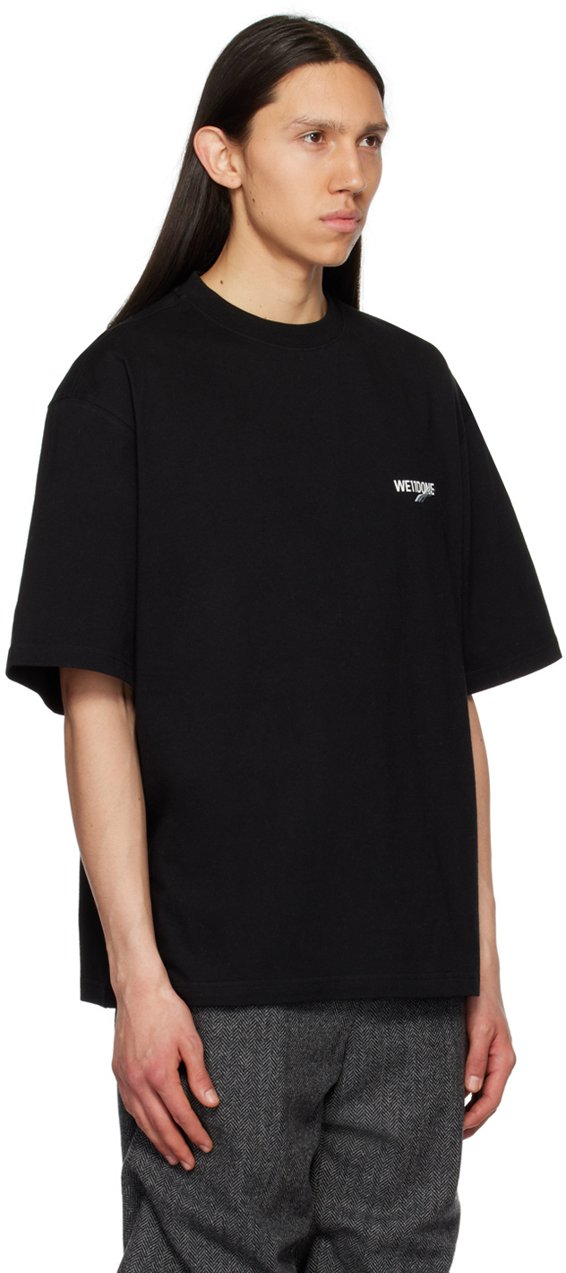 We11 Done Logo-patch Cotton T-shirt In Black