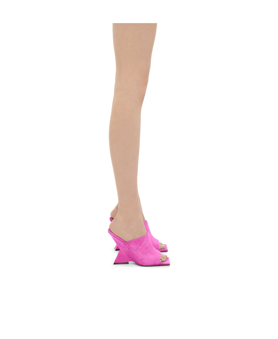 Attico Cheope 105mm Square-toe Mules In Pink