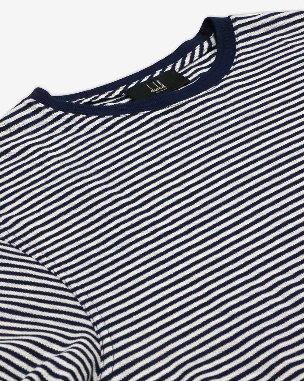 DUNHILL ROUND NECK STRIPED T-SHIRT