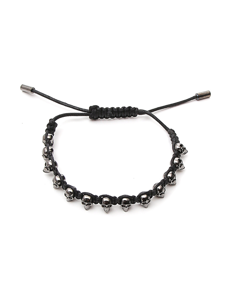 Alexander Mcqueen Skulls Bracelet In Black