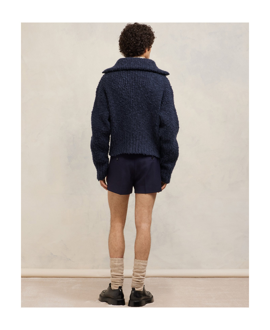Ami Alexandre Mattiussi Brushed Texture Sweater In Black