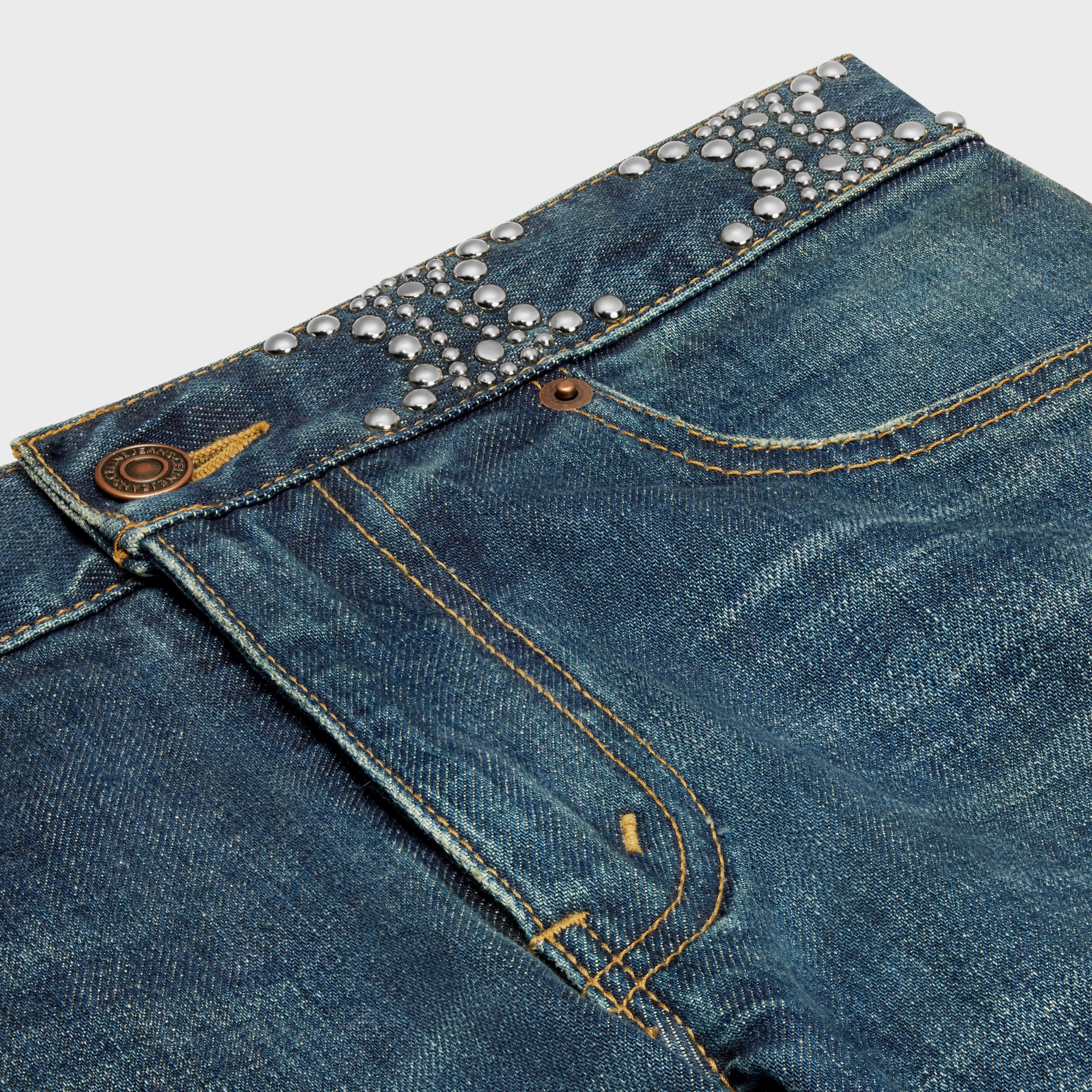 Celine Neo Denim Trousers In Blue