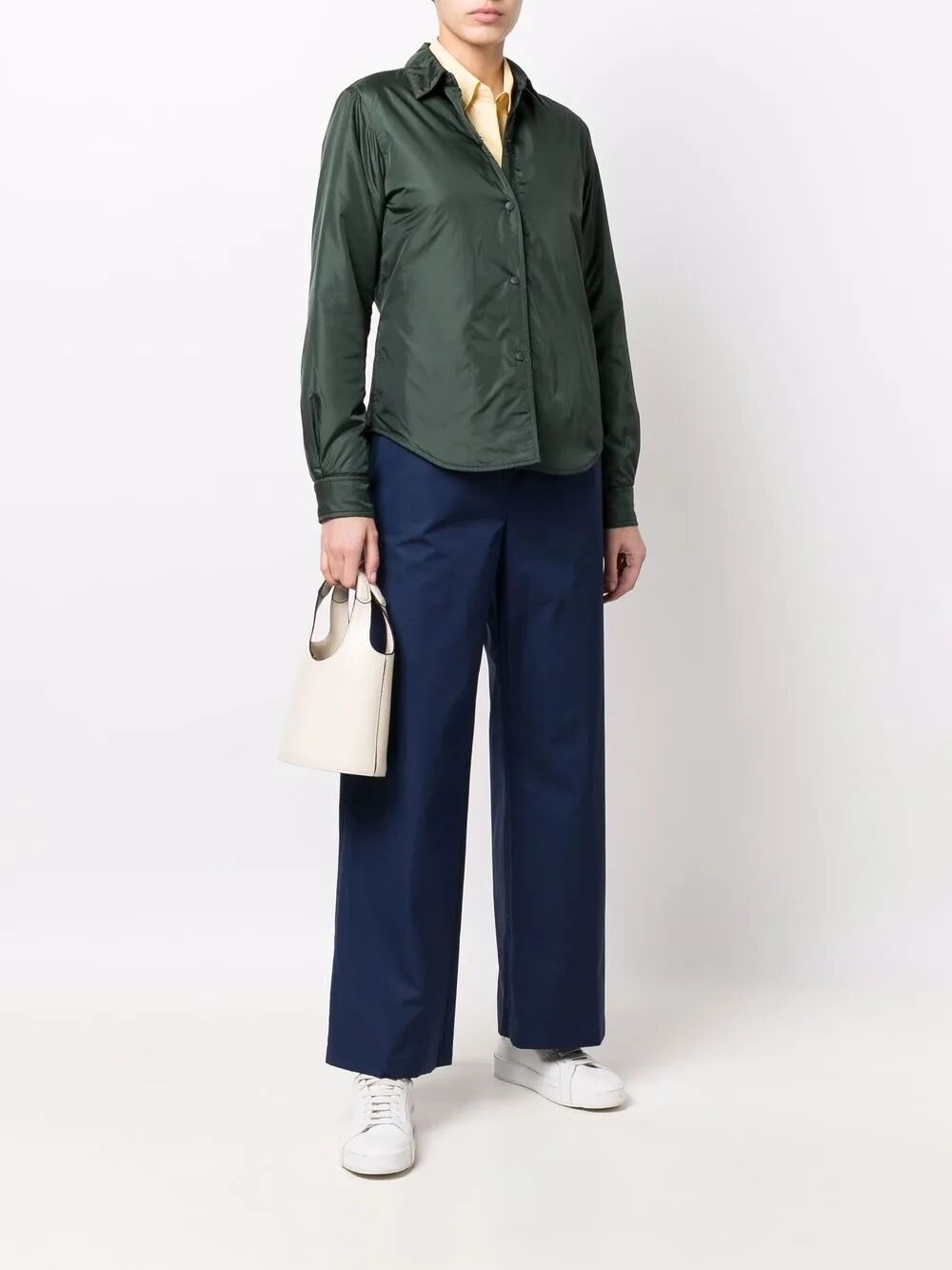 Aspesi Long-sleeved Blouse In Green