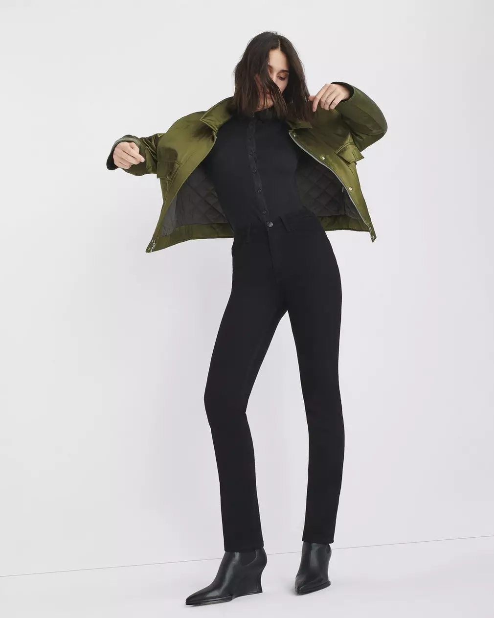 Rag & Bone High-rise Five-pocket Jeans In Black