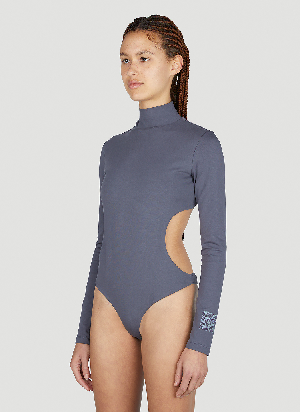 Shop Marc Jacobs Stretch-cotton Cut-out Bodysuit In Black
