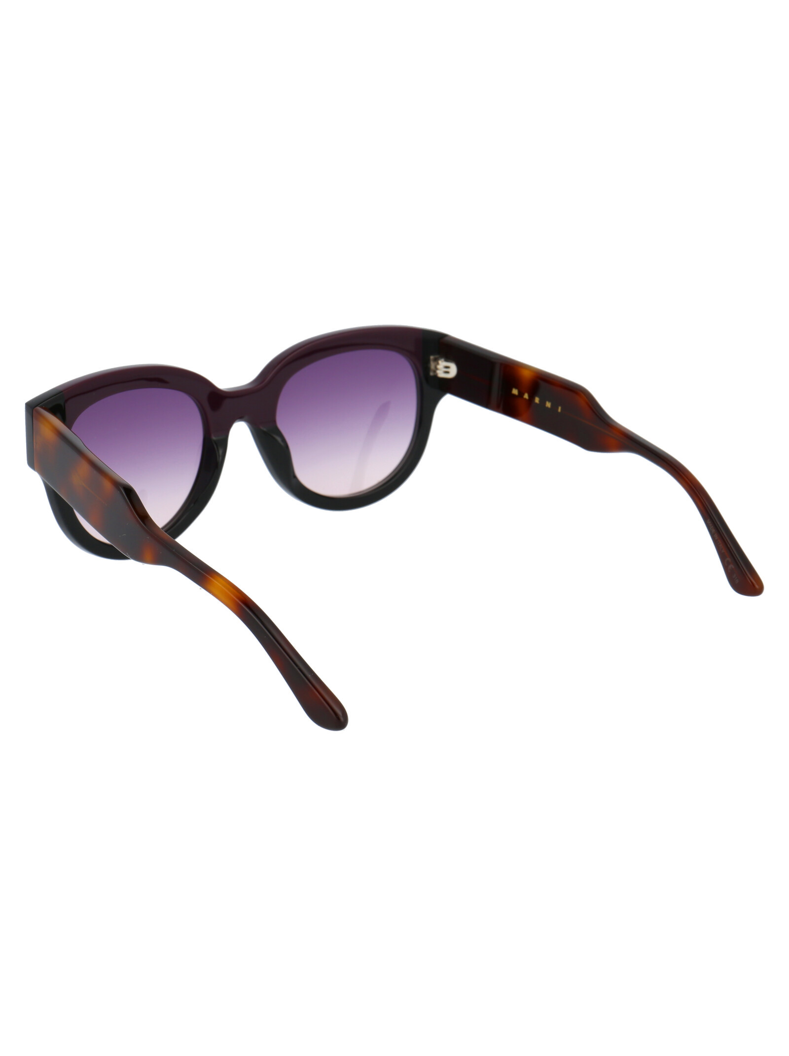 Marni Logo Metal Sunglasses In Purple
