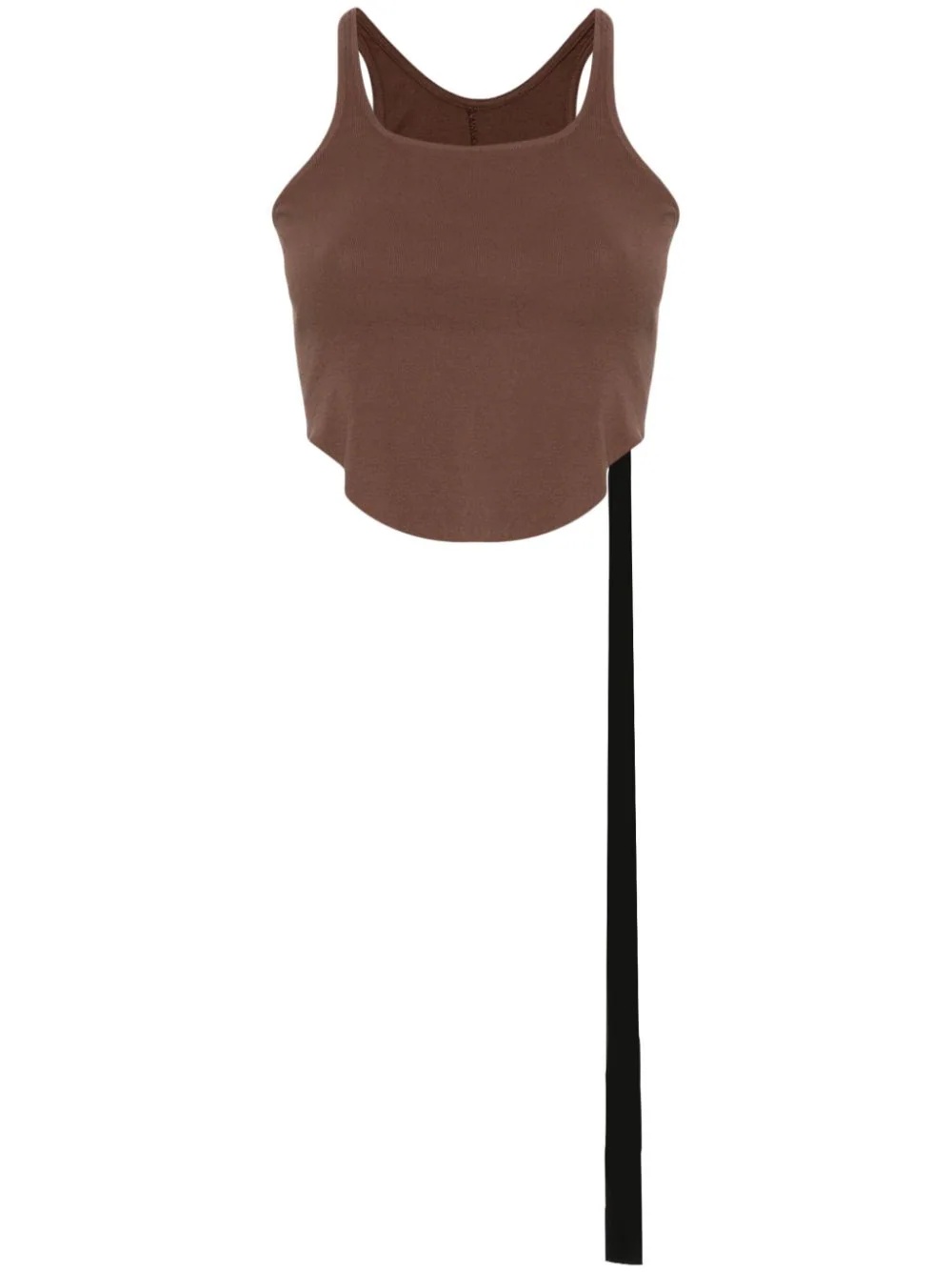 Rick Owens Drkshdw Basic Tank Cropped Top In Brown