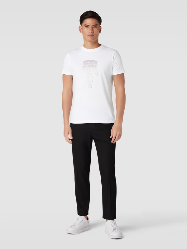 Karl Lagerfeld Label Details Short-sleeved T-shirt In White