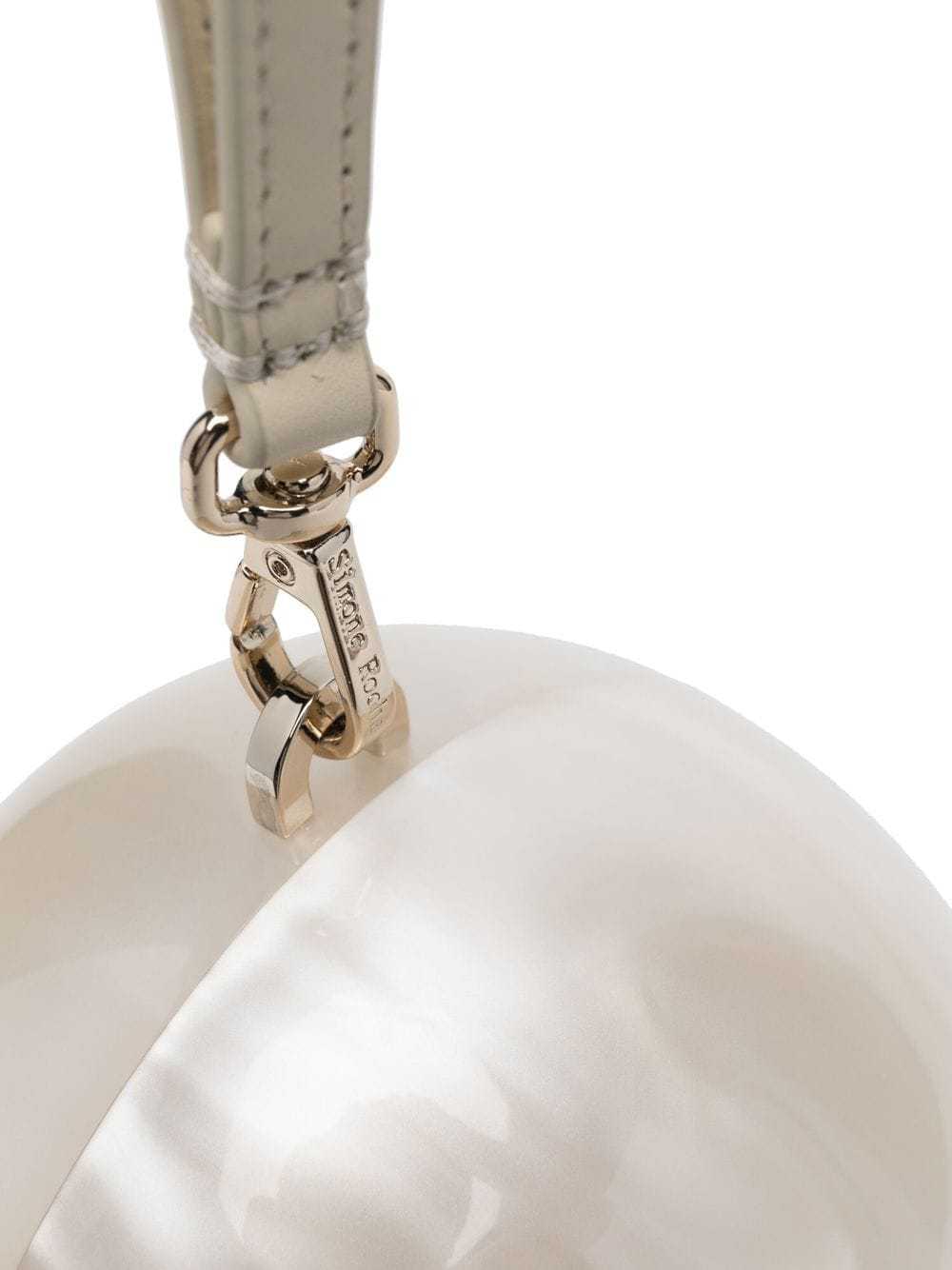 Simone Rocha Micro Egg Pearl-effect Clutch Bag In White