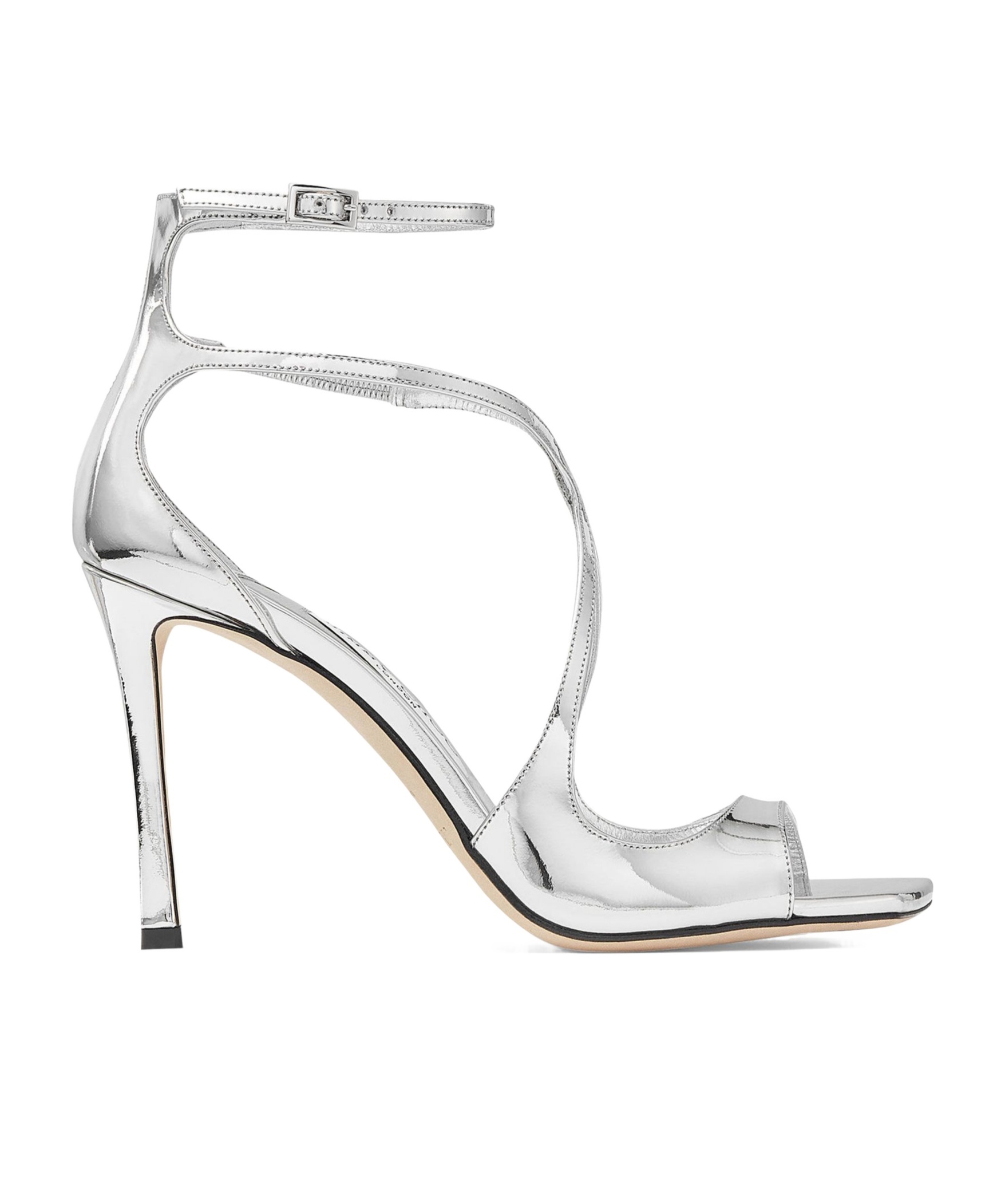 Jimmy Choo Lvr Exclusive 95mm Azia Leather Sandals In White