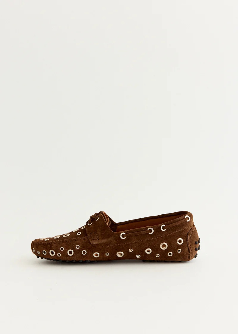 Gimaguas Car Shoes Eyelets In Brown