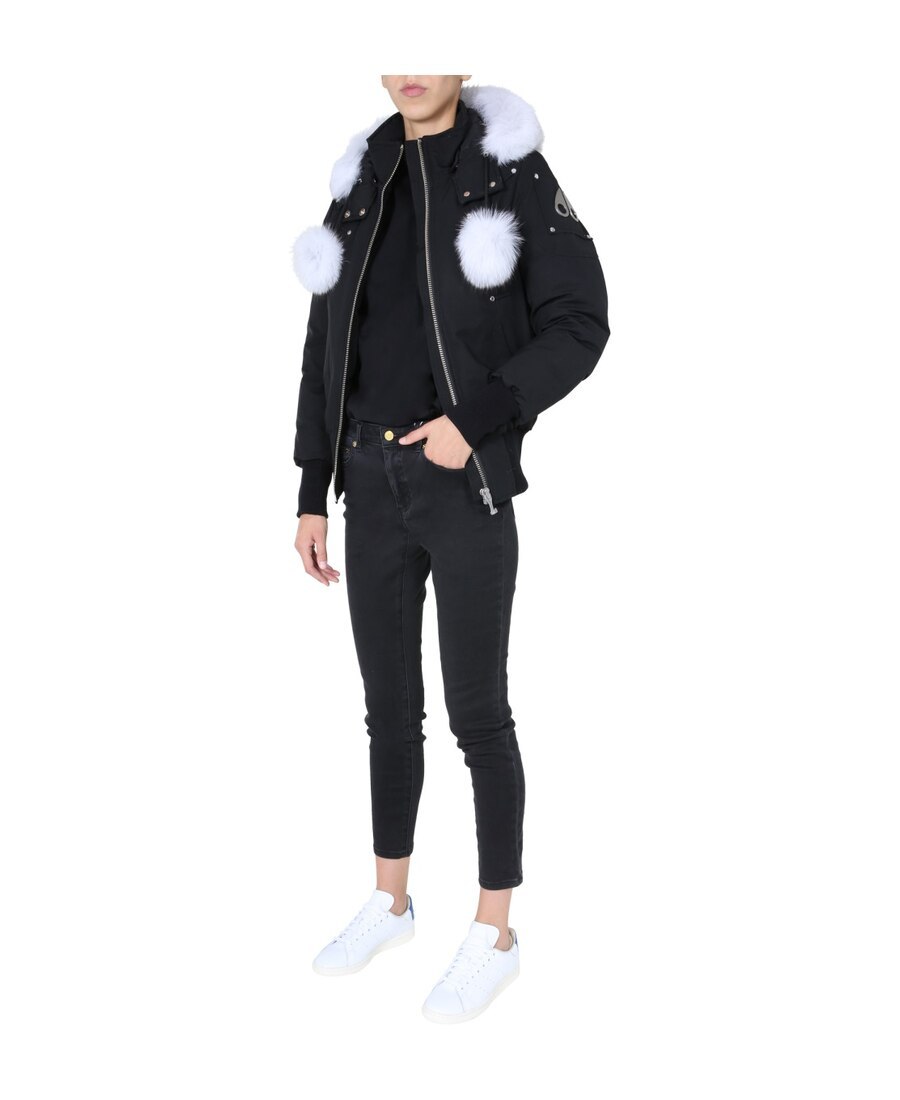 Moose Knuckles Debbie Womens Bomber Jacket In Black