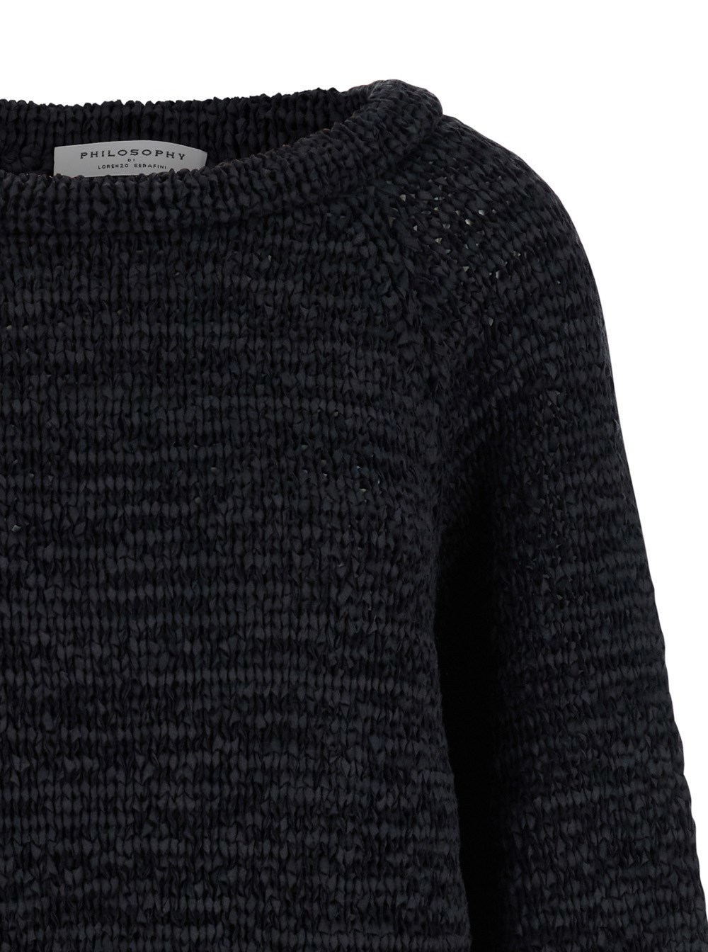 Shop Philosophy Di Lorenzo Serafini Boat-neck Sweater In Black