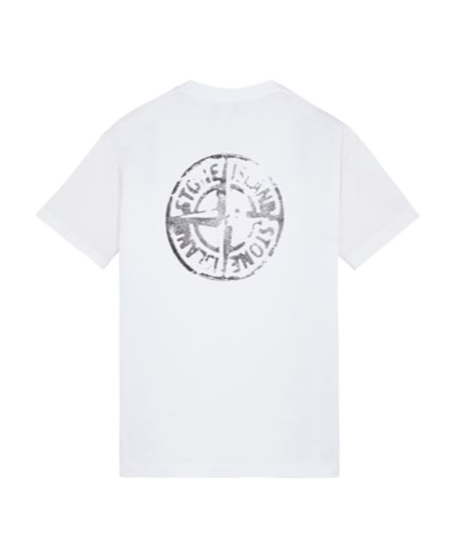 Stone Island Compass Logo-print Cotton T-shirt In White