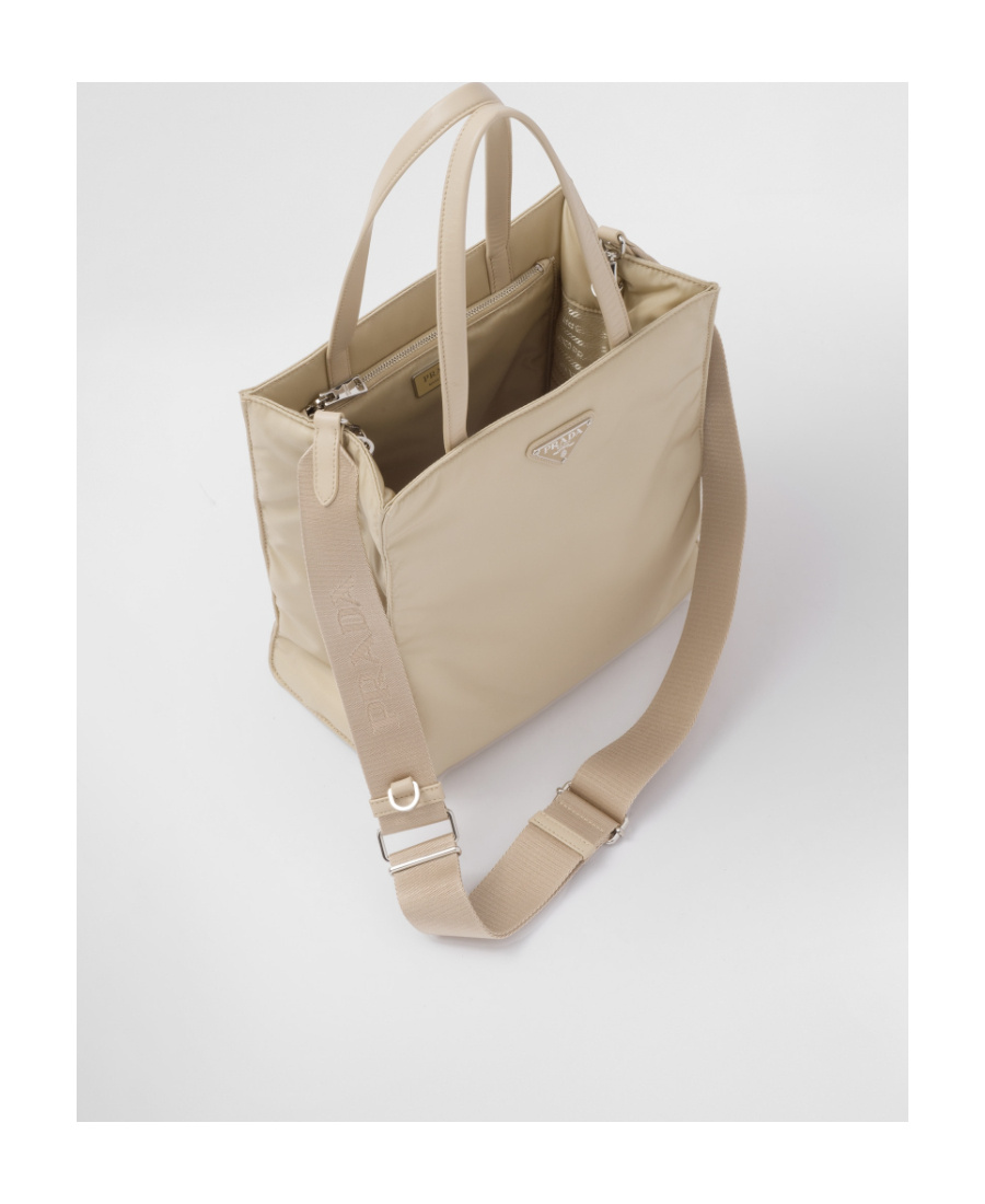Prada Re-nylon Padded Tote Bag In Desert Yellow