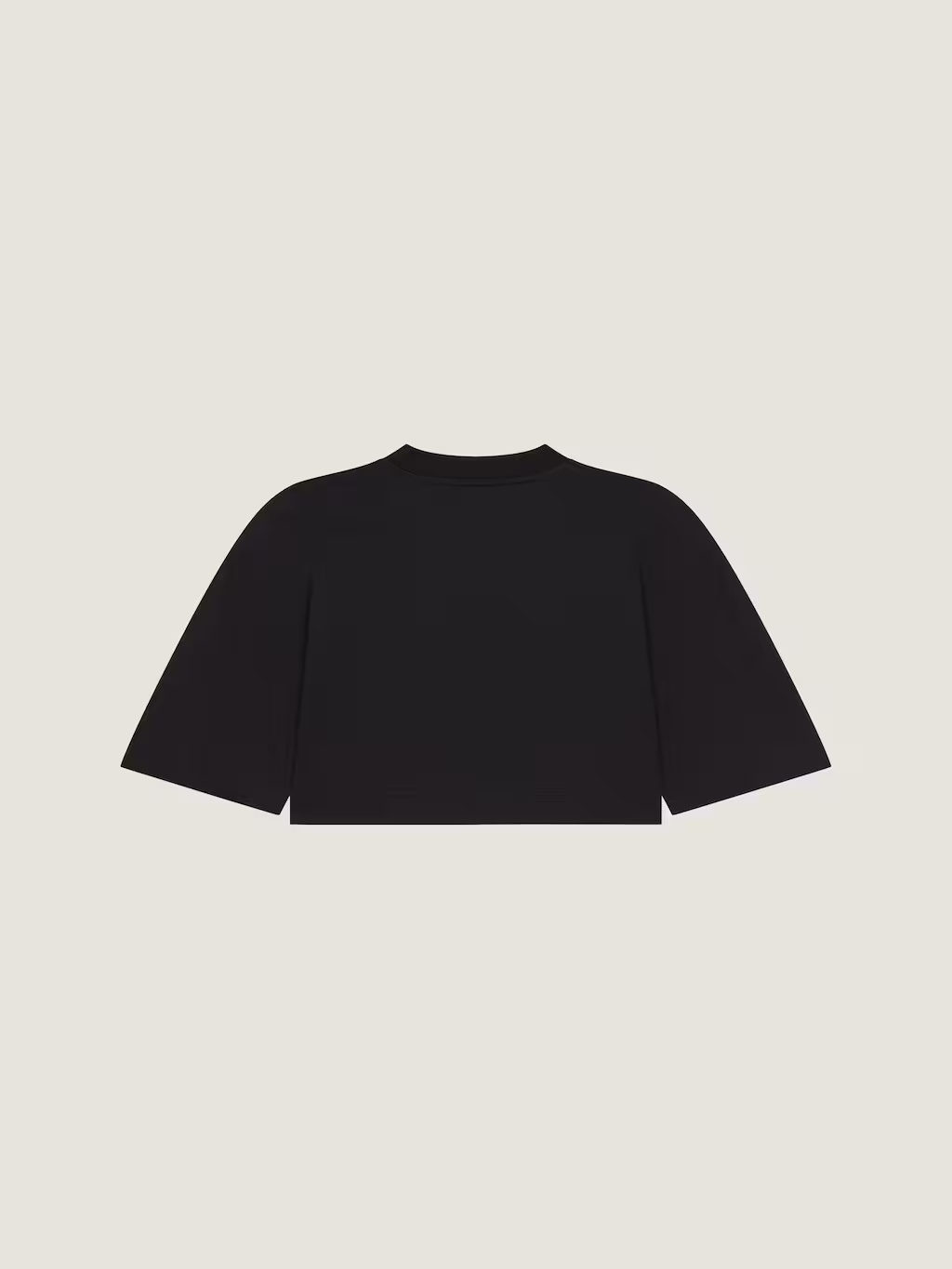 Givenchy Cropped Cocoon T-shirt In Cotton With  Tape Print In Black