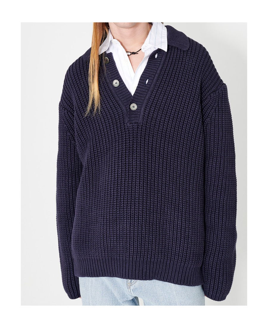 Our Legacy Chunky Ribbed Knit Jumper In Black