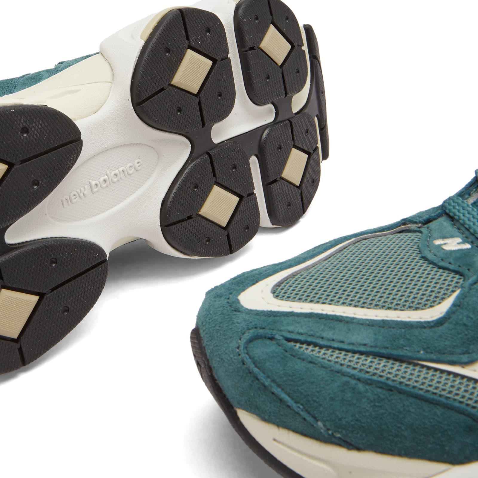 New Balance Teal Sneakers With Textured Suede In Green