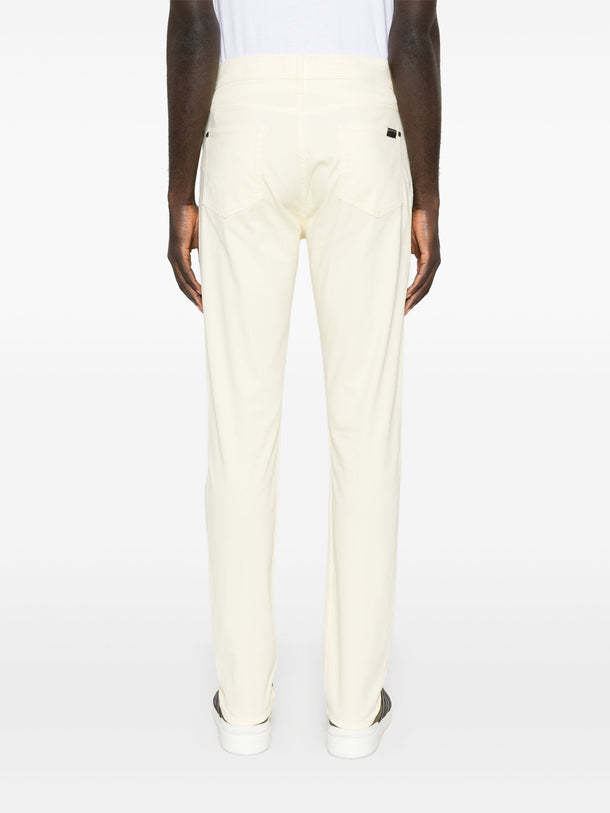 7 For All Mankind Belt-loop Casual Pants In White